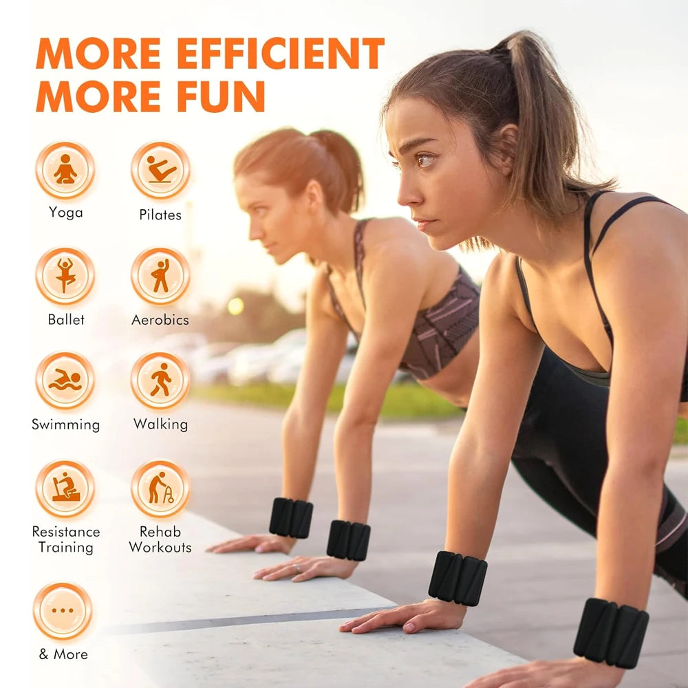 RGGMQQ Adjustable Wrist And Ankle Weights For Yoga And Training