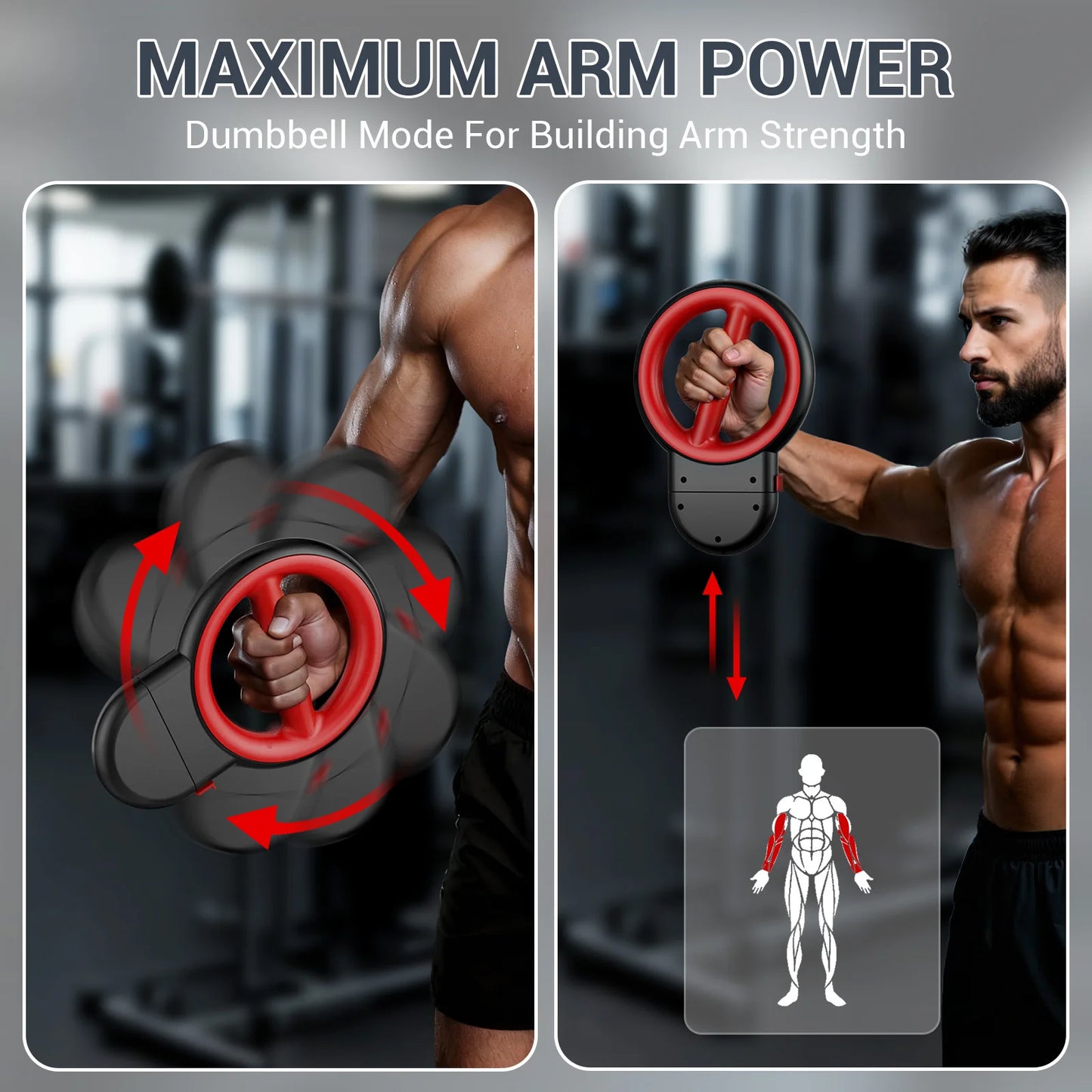 Portable Three In One Upper Body Strength Trainer With Bands