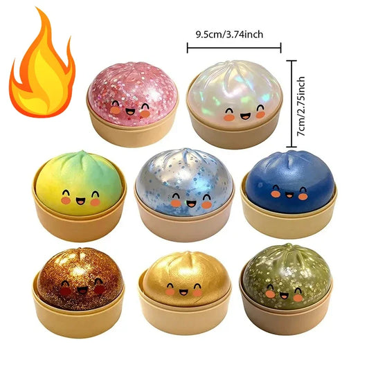 Dumpling Shaped Slow-Rebound Pressure Ball Toy For Office And Home