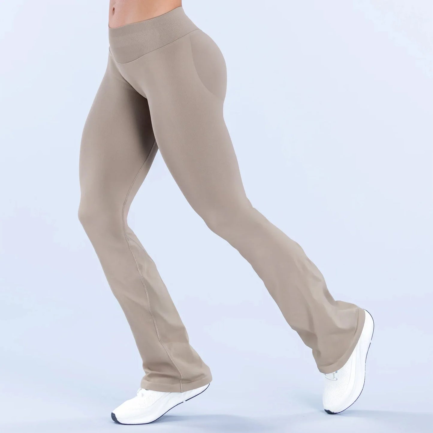 Nclagen Womens Seamless Flare Yoga Leggings Gym Workout Pants