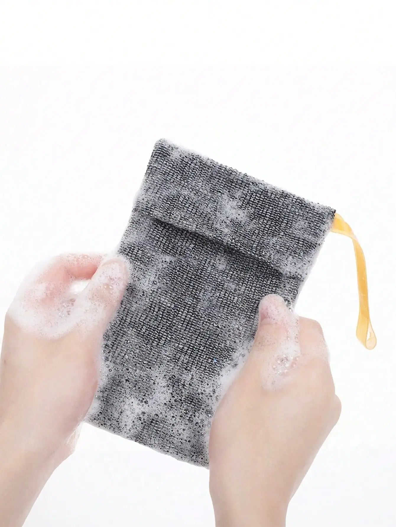 6pcs Exfoliating Mesh Soap Saver Bags With Loofah Cord Net