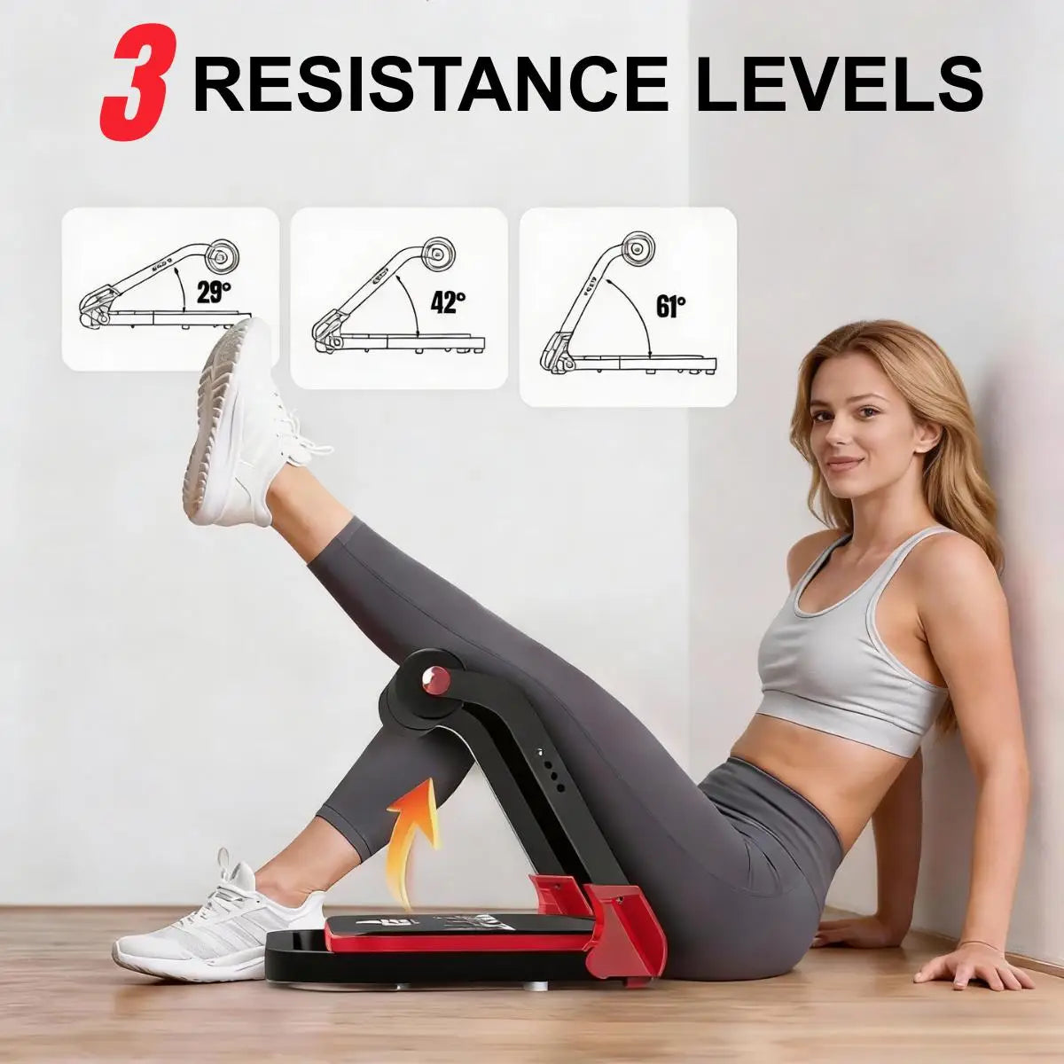 Relife Foldable Abdominal Trainer With Adjustable Resistance For Home Fitness