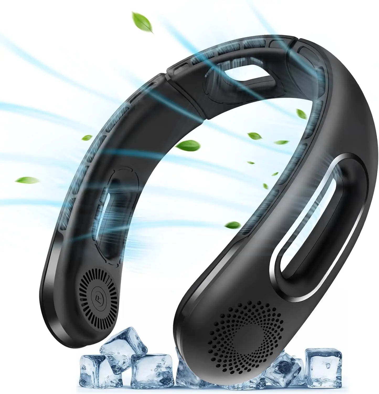 Portable Bladeless Neck Fan With 4 Speeds And Touch Control
