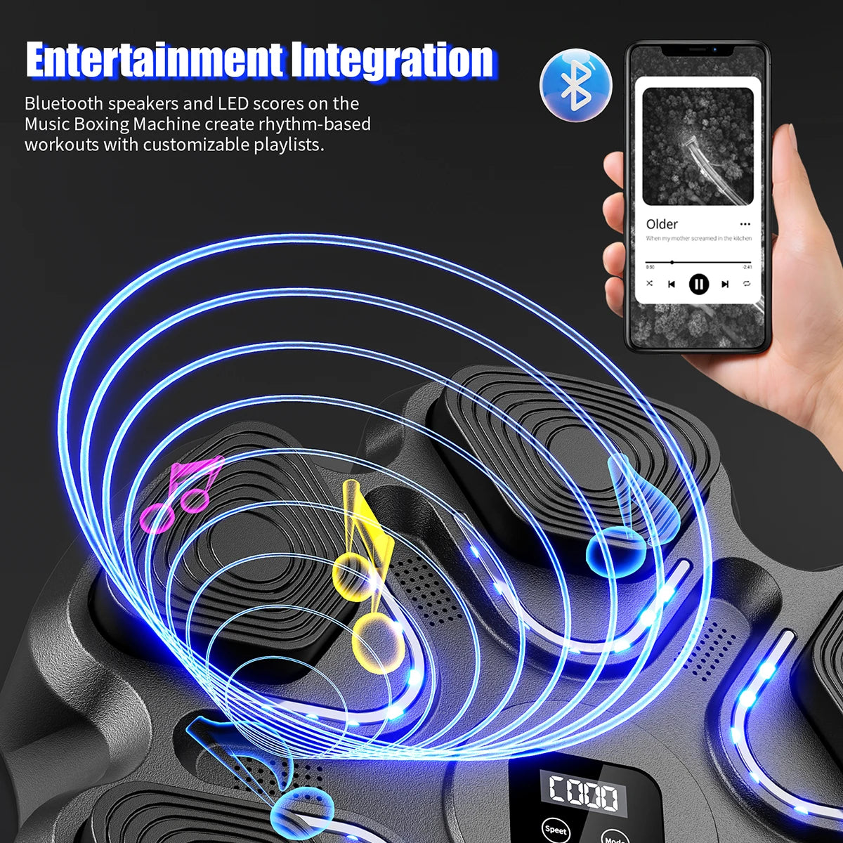 Smart Bluetooth Boxing Machine With Gloves For Home Gym Training