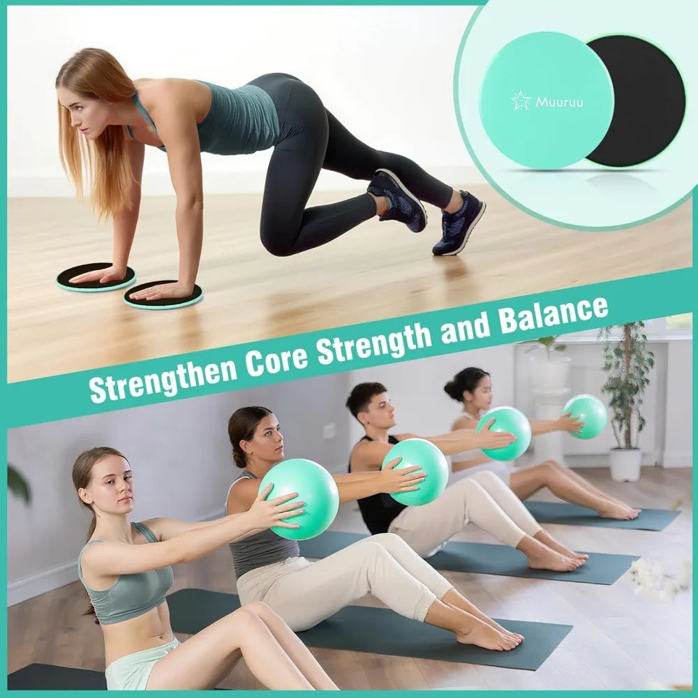YTYIN Pilates Ring and Ball Set Kit for Home Workout