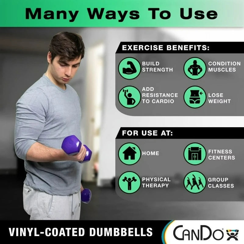 Professional Vinyl Coated Cast Iron Dumbbell For Strength Training