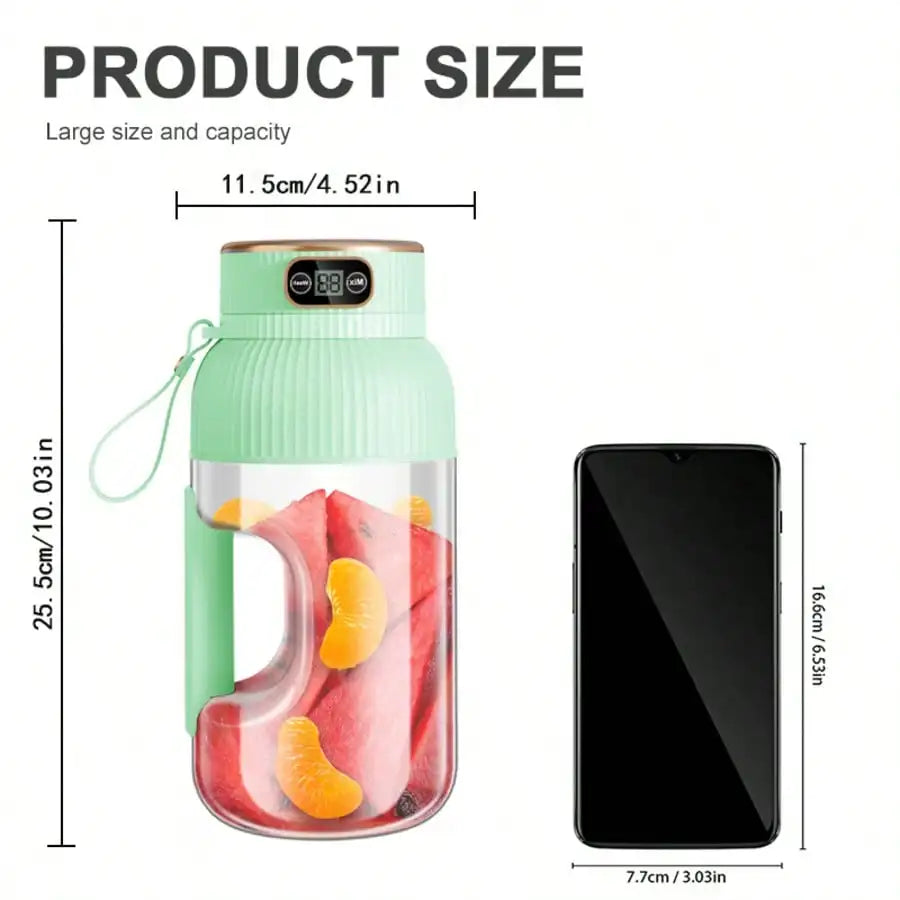 Portable Rechargeable Juicer with 10 Blades Fruit Vegetable Blender