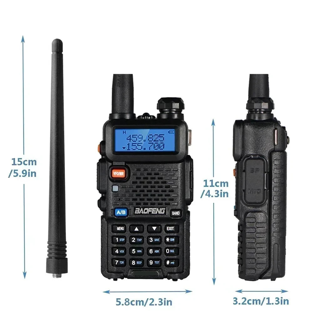 Baofeng Dual Band Long Range Rechargeable Handheld Walkie Talkie