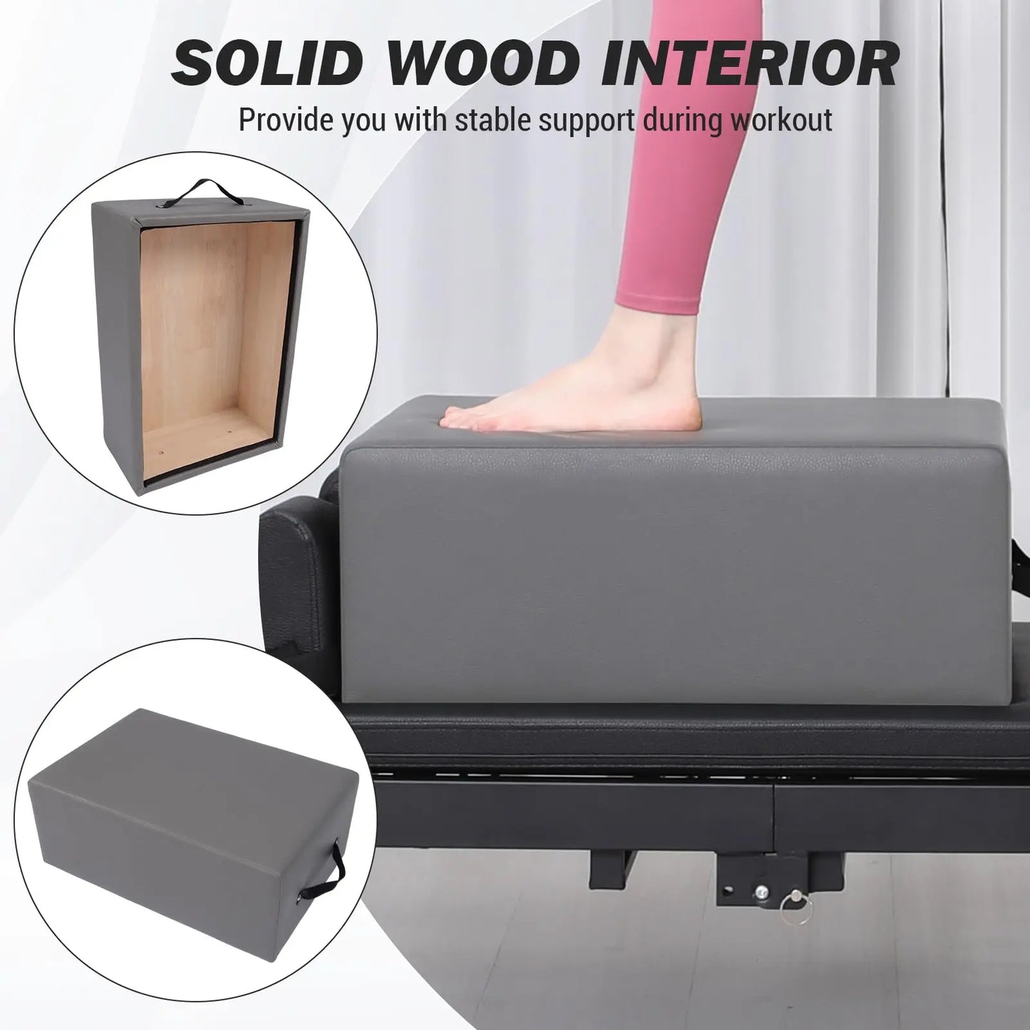 HiMISS Portable Pilates Sit Box For Home Workouts Versatile Accessory