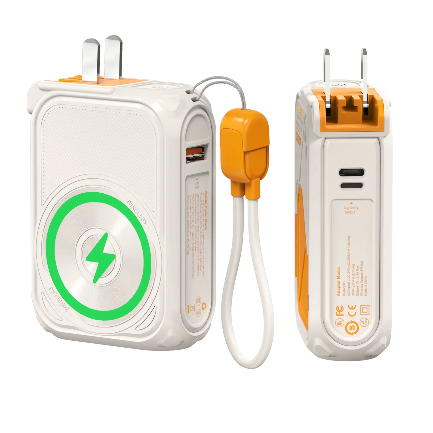 Prunus Magnetic Wireless Power Bank With Digital Display Phone Holder