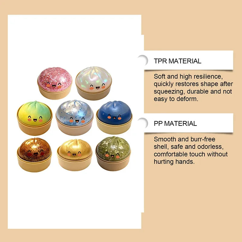Dumpling Shaped Slow-Rebound Pressure Ball Toy For Office And Home