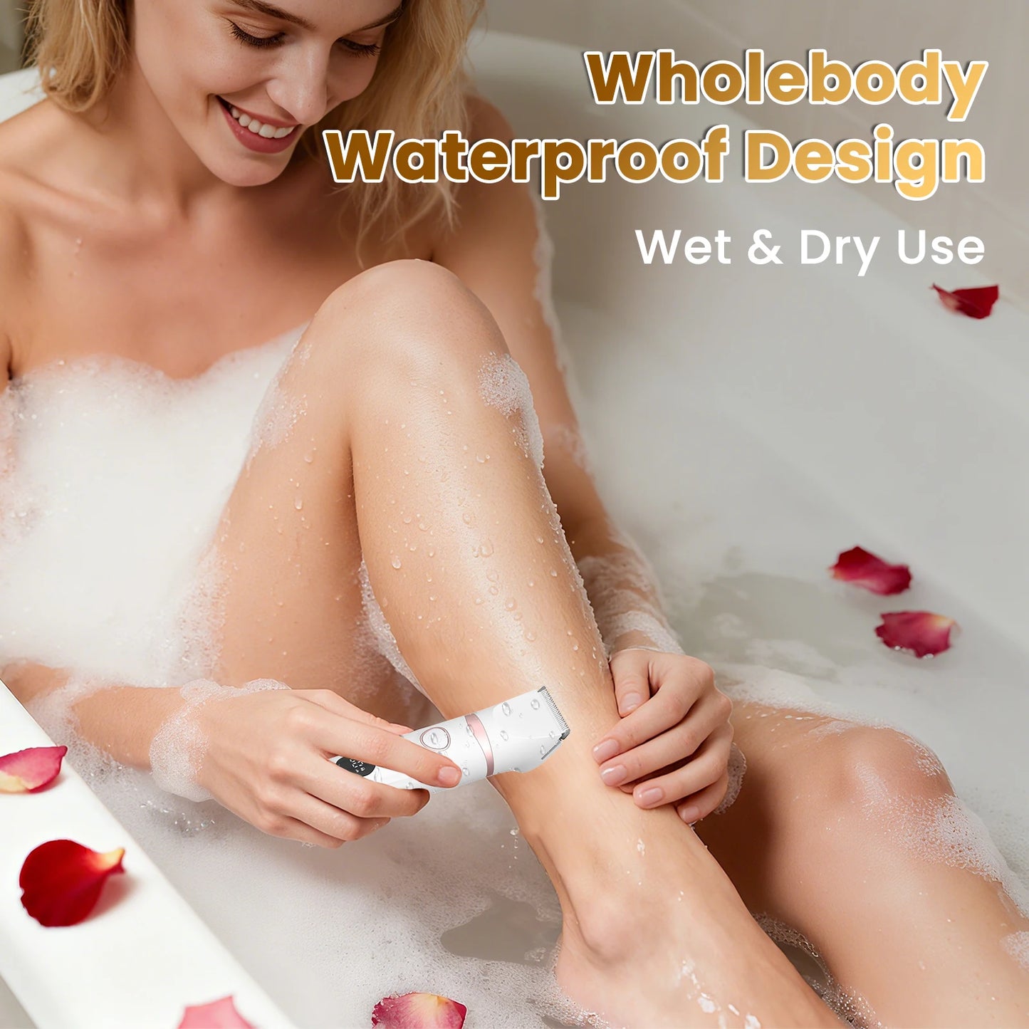 MAXGROOM 3-In-1 Women Electric Razor And Trimmer Waterproof IPX6