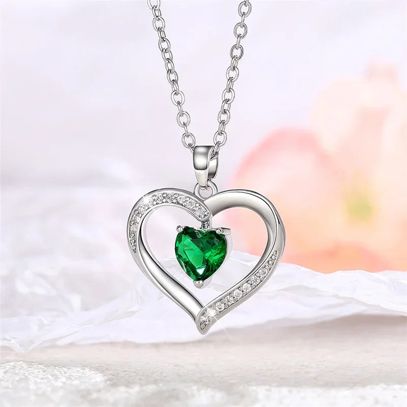 Zhixun Zinc Alloy Heart Shaped Pendant Necklace With Mood Tracker