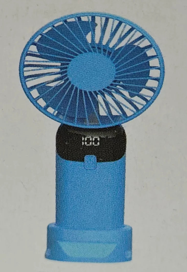 USB Mini Portable Rechargeable Handheld Fan With Integrated Phone Holder