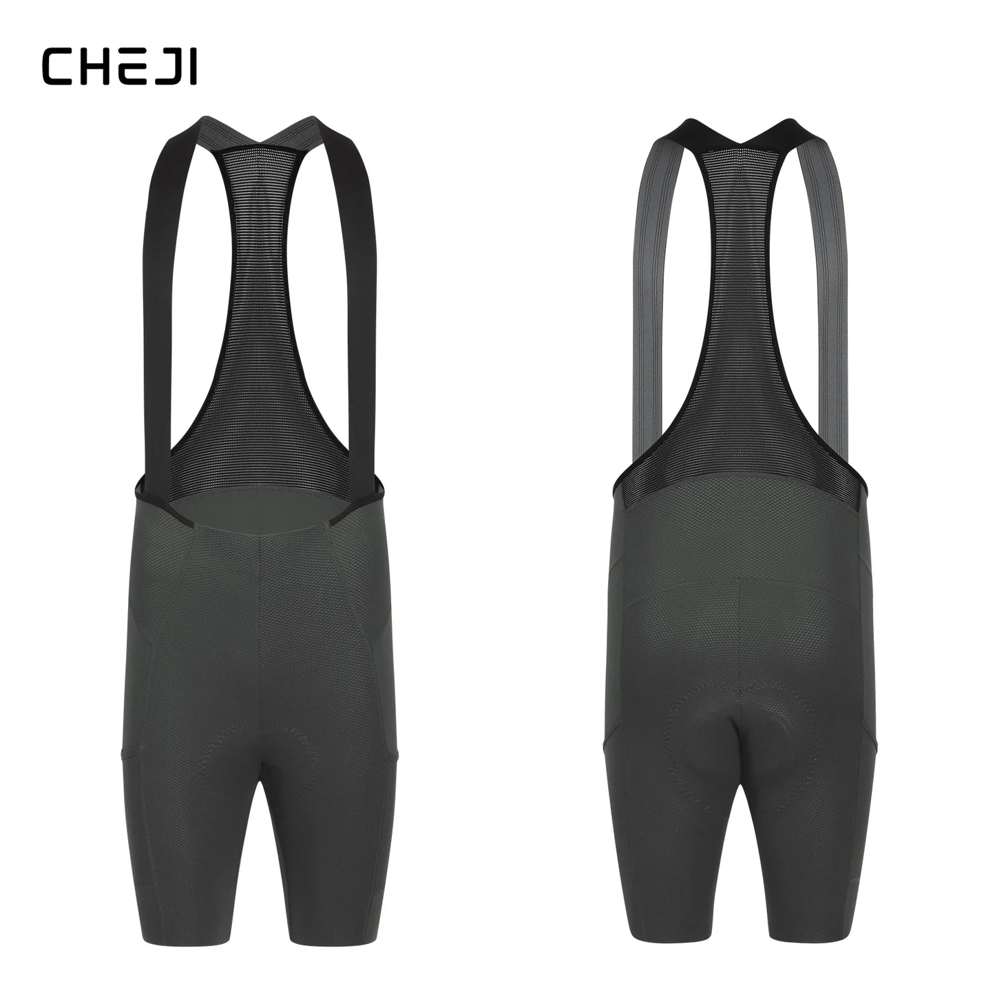 Cheji Men Seamless Cycling Bib Shorts Quick Drying Breathable Performance