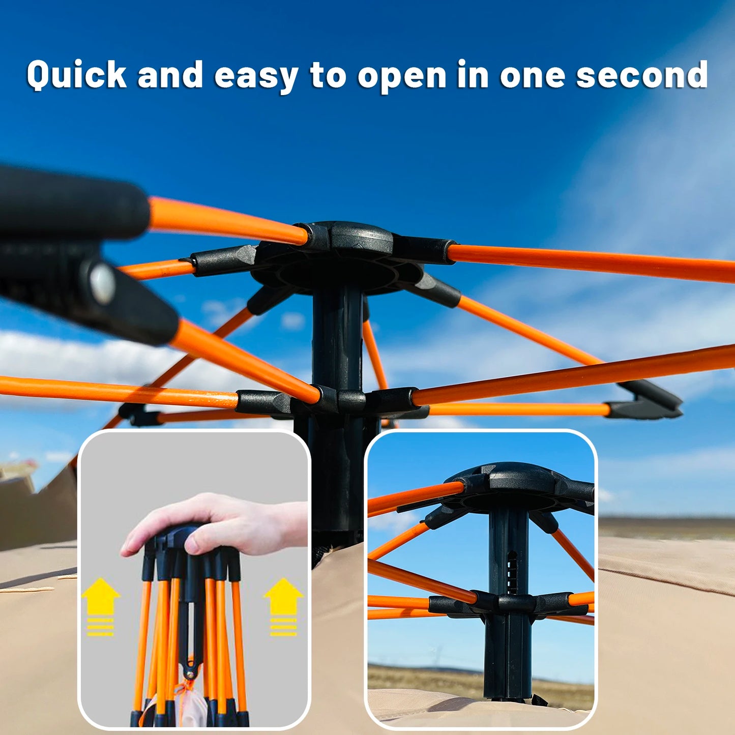 Pakicetus Automatic Pop Up Camping Tent Portable Windproof Shelter