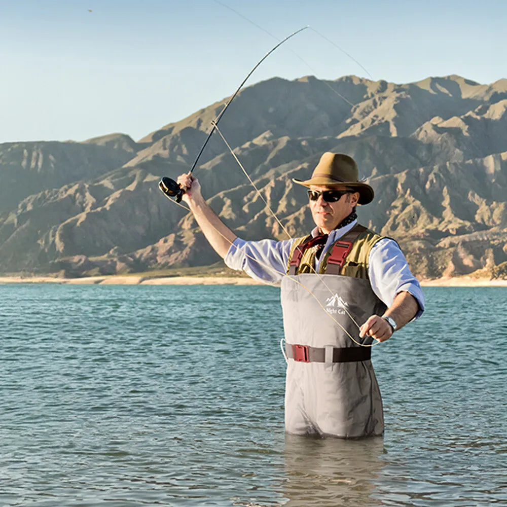 Night Cat Waterproof Fly Fishing Chest Waders With Reinforced Boots