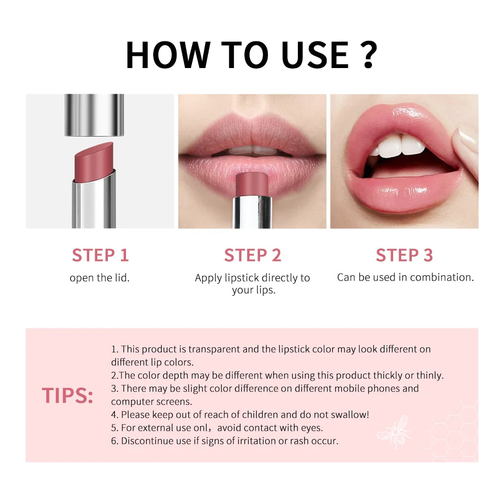 Lakerain Nearly Lipstick Lip Balm Natural Color Creamy Moisturizing