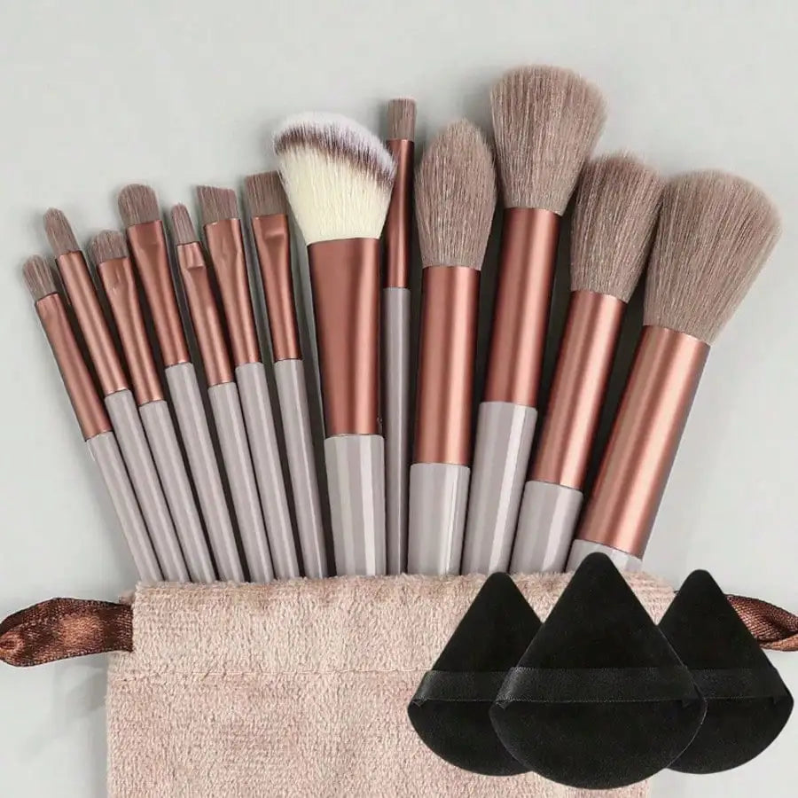 Professional Cosmetic Makeup Brush Set With Sponge And Bag