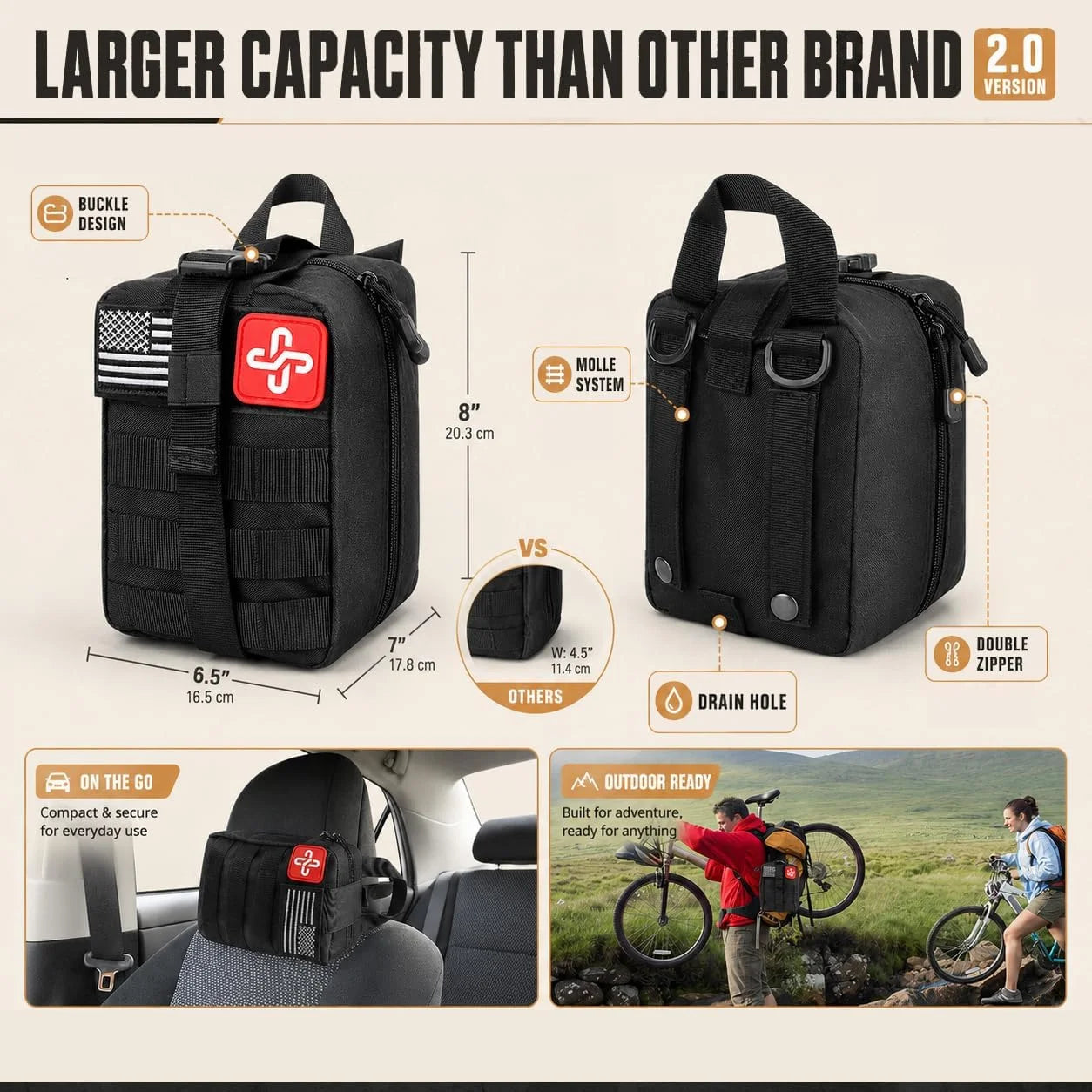 Professional 258 Piece Car Emergency Survival Kit Set