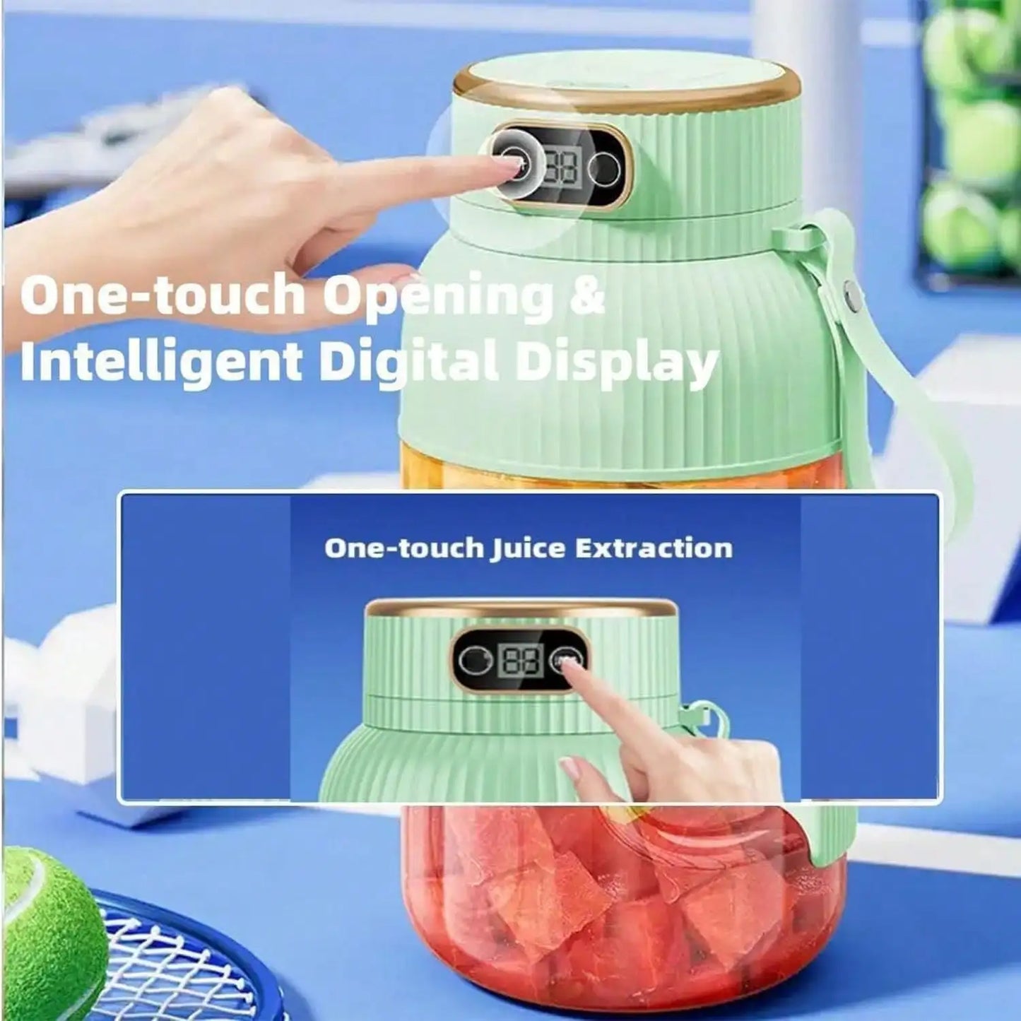 Portable Rechargeable Juicer with 10 Blades Fruit Vegetable Blender