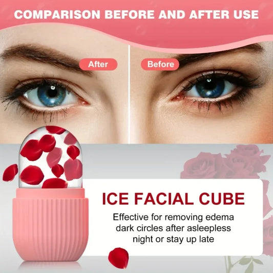 Silicone Cooling Facial Ice Roller Massager For Beauty Spa Treatment