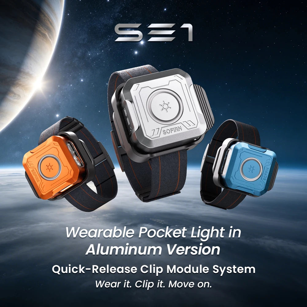 Sofirn SE1 Rechargeable Pocket Flashlight With Magnetic Wrist Keychain
