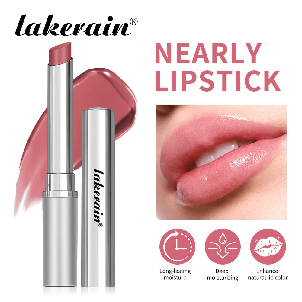 Lakerain Nearly Lipstick Lip Balm Natural Color Creamy Moisturizing