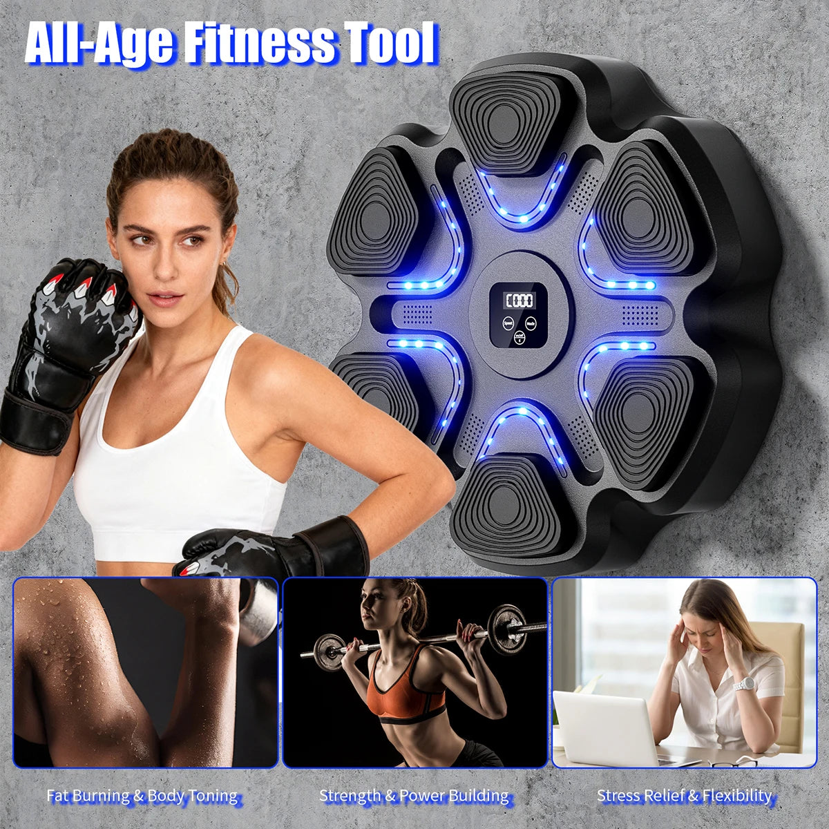 Smart Bluetooth Boxing Machine With Gloves For Home Gym Training