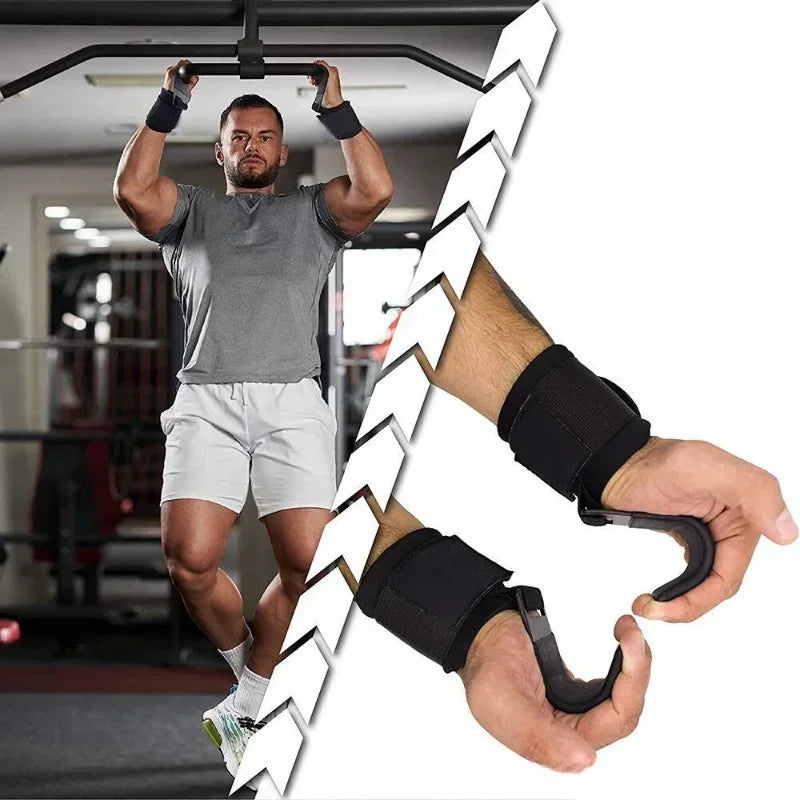 MIHJUSFDH Non-Slip Weight Lifting Hooks For Deadlift And Pullups