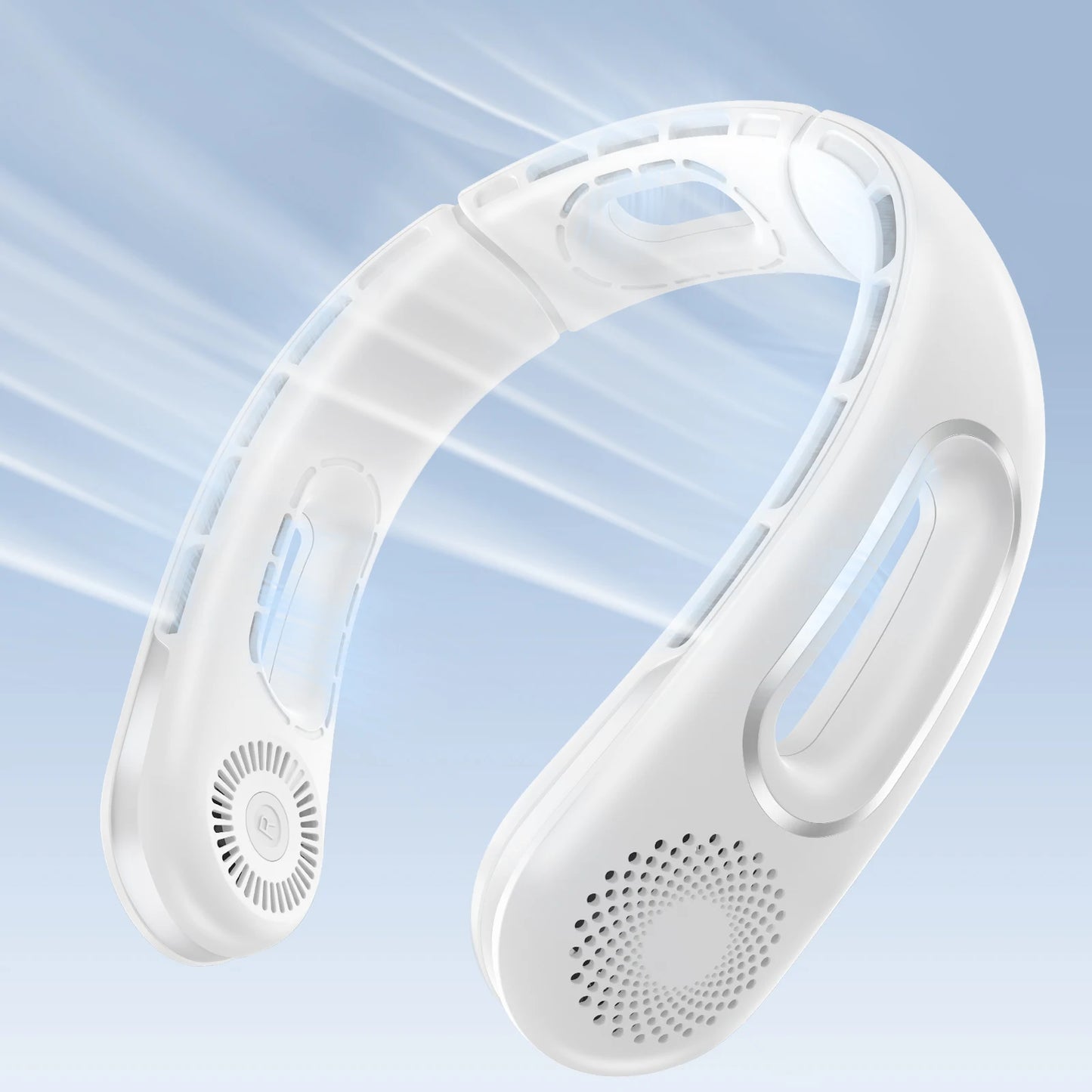 Portable Bladeless Neck Fan With 4 Speeds And Touch Control